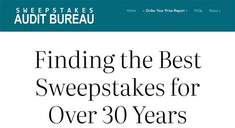 is the sweepstakes audit bureau legitimate|Sweepstakes Audit Bureau reviews & complaints.